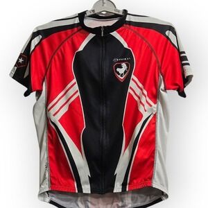 Primal Wear Red Black Cycling Jersey Men's L Short Sleeve Performance